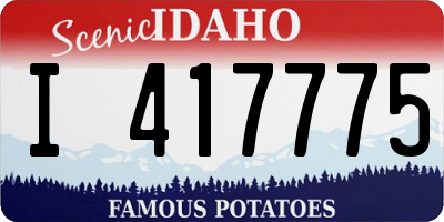 ID license plate I417775