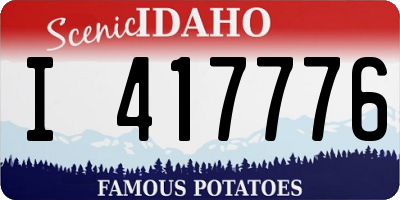 ID license plate I417776