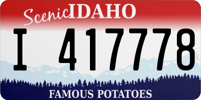 ID license plate I417778