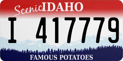ID license plate I417779