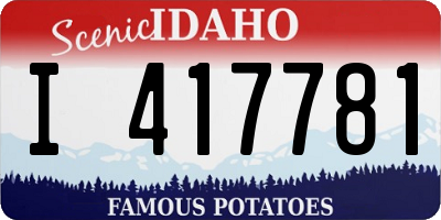 ID license plate I417781