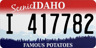 ID license plate I417782