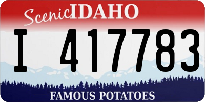 ID license plate I417783