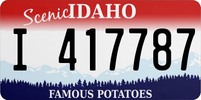 ID license plate I417787