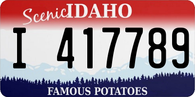ID license plate I417789