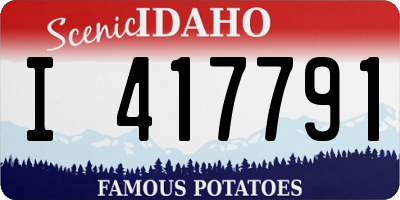 ID license plate I417791