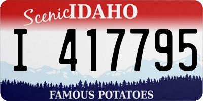ID license plate I417795