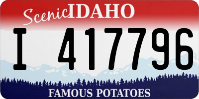 ID license plate I417796