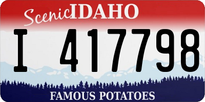 ID license plate I417798