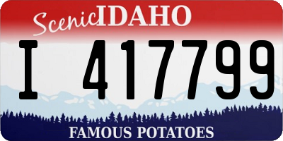 ID license plate I417799