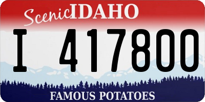 ID license plate I417800