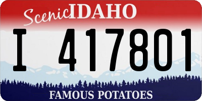 ID license plate I417801