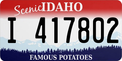 ID license plate I417802