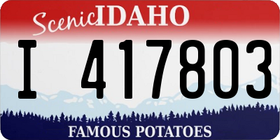 ID license plate I417803