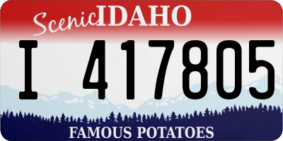 ID license plate I417805