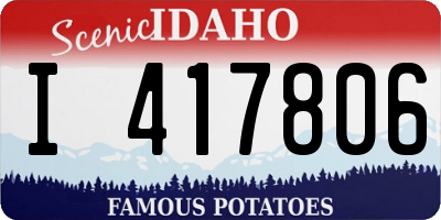 ID license plate I417806