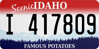 ID license plate I417809