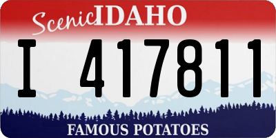 ID license plate I417811