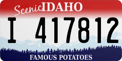 ID license plate I417812