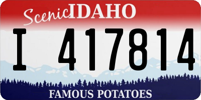 ID license plate I417814