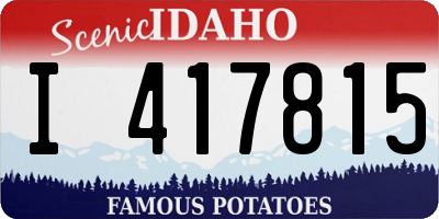 ID license plate I417815