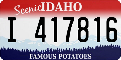 ID license plate I417816