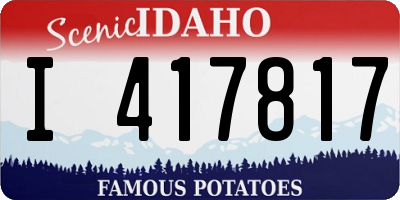 ID license plate I417817