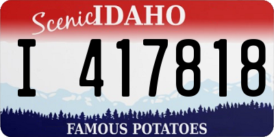 ID license plate I417818