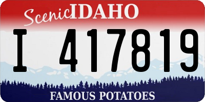 ID license plate I417819