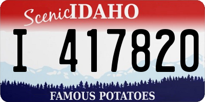 ID license plate I417820
