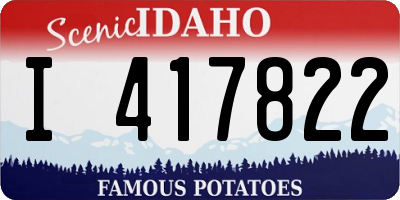 ID license plate I417822