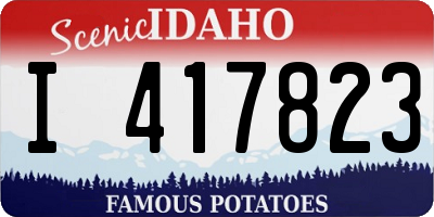 ID license plate I417823