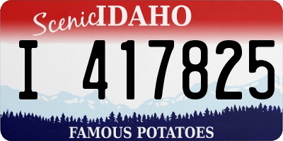 ID license plate I417825