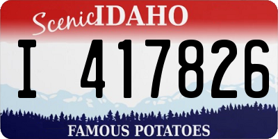 ID license plate I417826