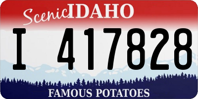 ID license plate I417828