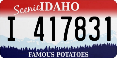 ID license plate I417831