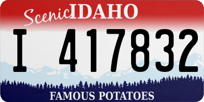 ID license plate I417832