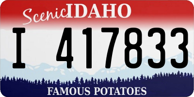 ID license plate I417833