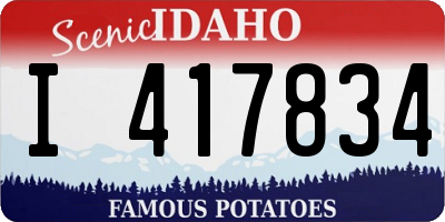 ID license plate I417834