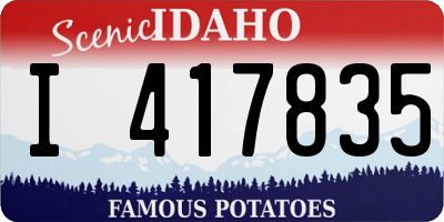 ID license plate I417835