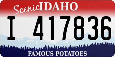 ID license plate I417836