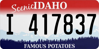 ID license plate I417837