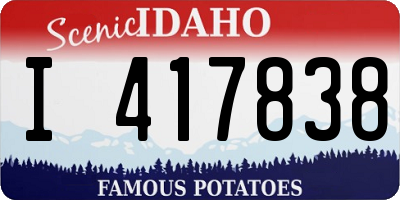 ID license plate I417838