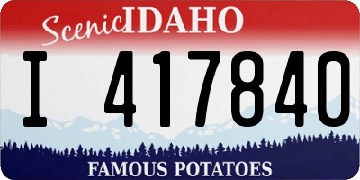 ID license plate I417840