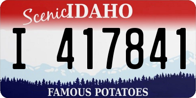 ID license plate I417841