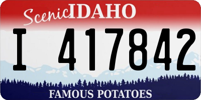ID license plate I417842