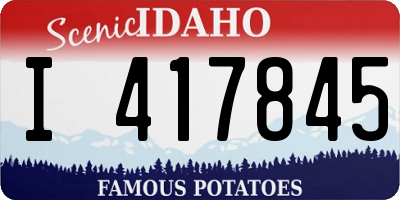 ID license plate I417845
