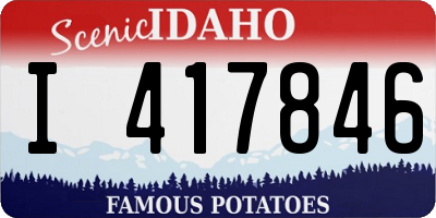 ID license plate I417846