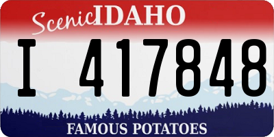 ID license plate I417848