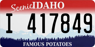 ID license plate I417849